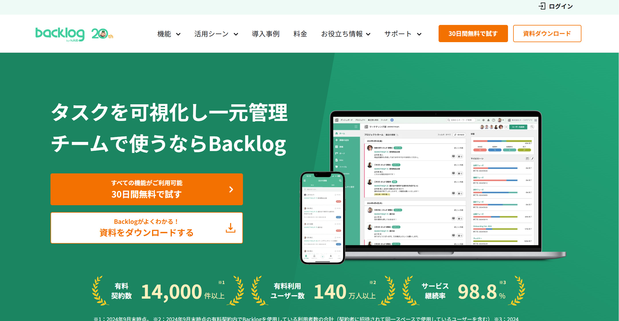Backlogのプロジェクトが増えすぎたときの統合方法